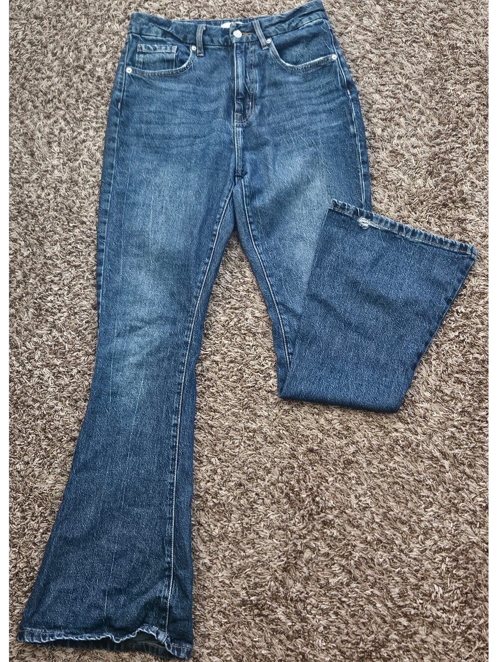 Forever 21 Curved Flare Blue Denim Jeans Size 27-inch waist